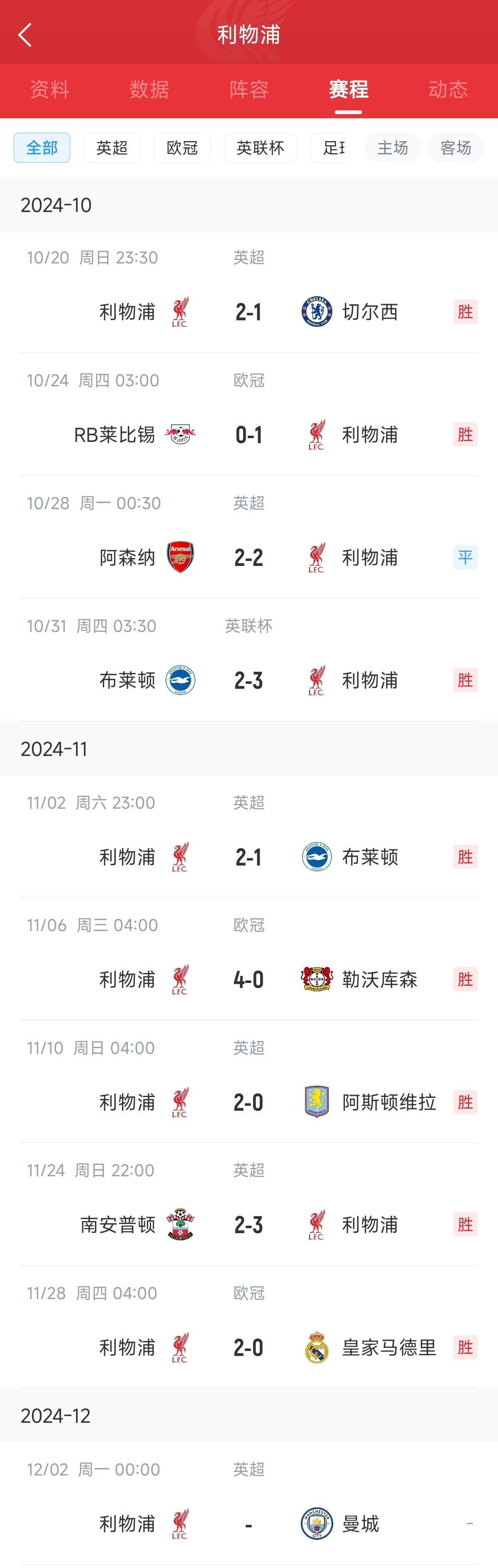 利物浦英超赛程,利物浦2020到2021英超赛程表